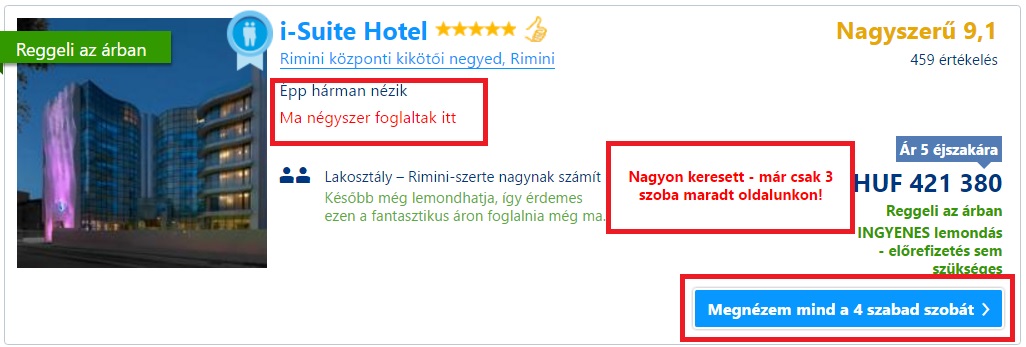 a sürgősség érzése marketing trükk