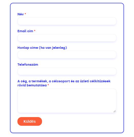 a contact form ideális beállítása