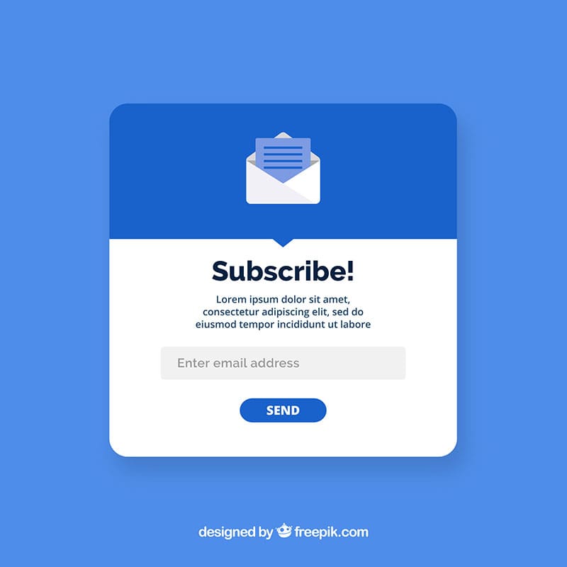Email feliratkozás popup