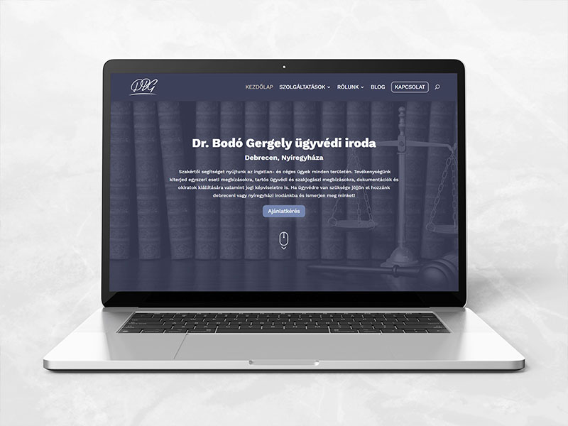 dr. Bodó Gergely ügyvéd weblap készítés