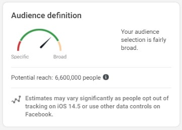 Facebook hirdetés célközönség optimális méret