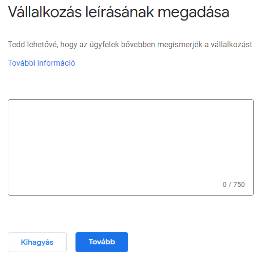Google Cégem profil