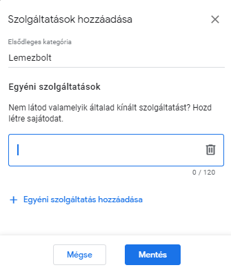 Google Cégem szerkesztés