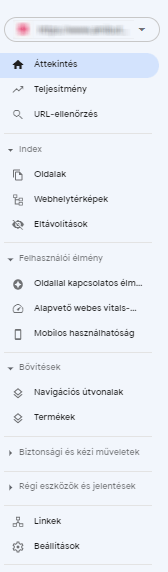 GSC menüpontok